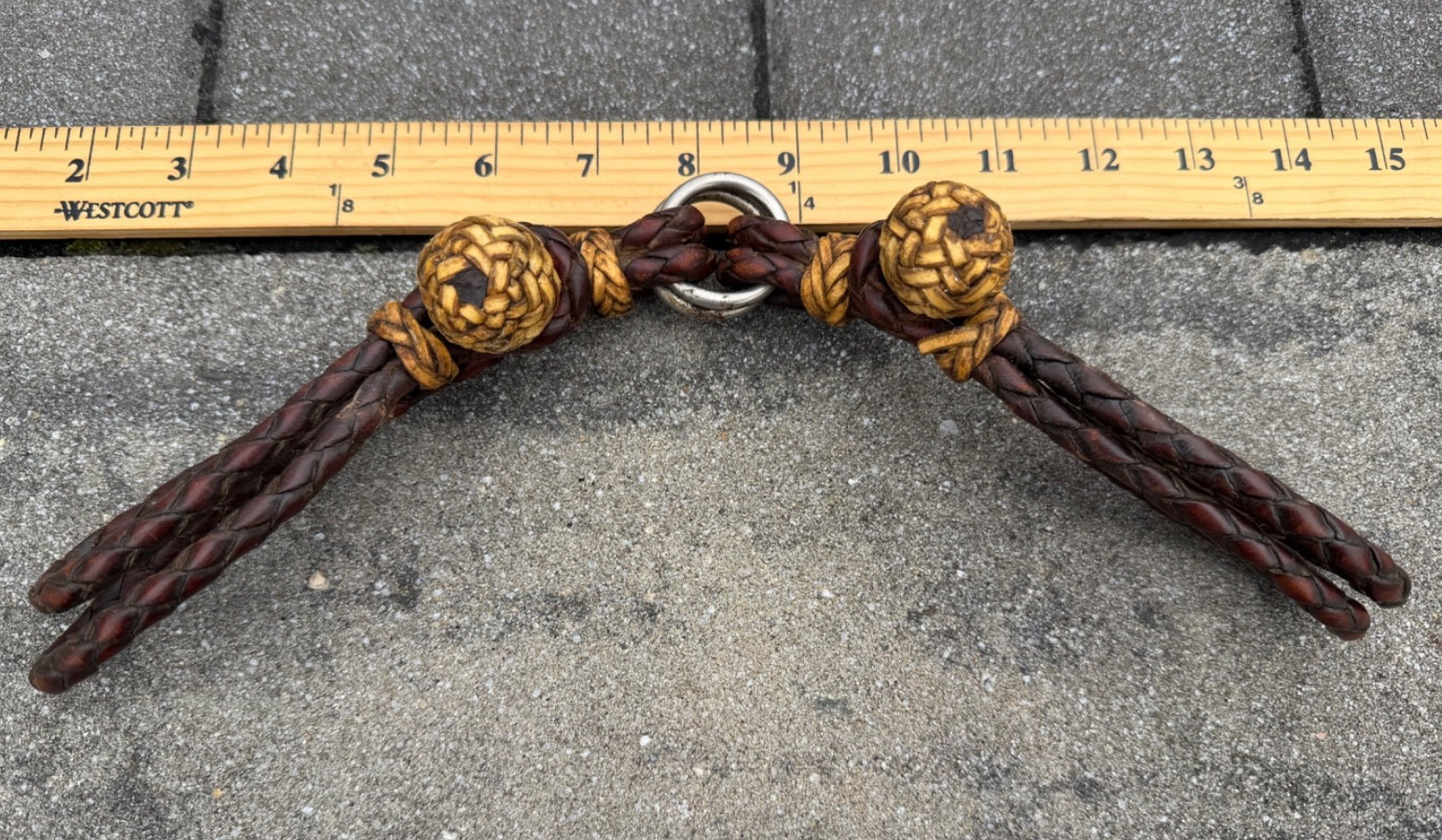 Vintage Russet Hand-Braided Leather & Rawhide Show Hobbles Cowboy Vaquero Horse