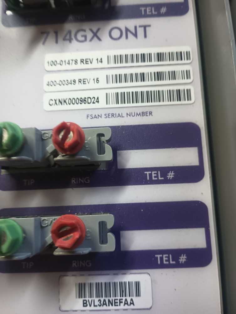 Calix Network Router 714x ONT, BVL3ANEFAA