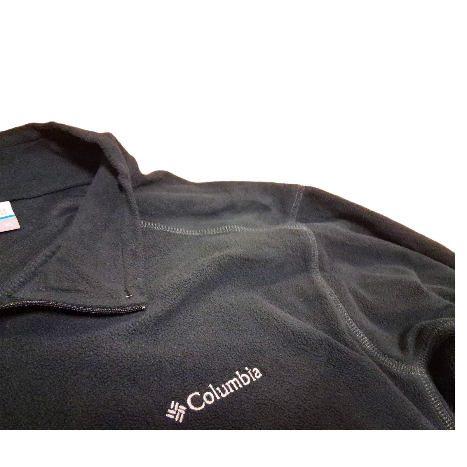 Columbia Men's Black Fleece 1/4 Zip Pullover Sweatshirt XL