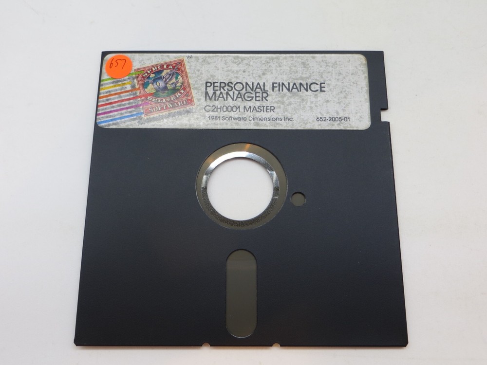 5.25" Floppy Disk PERSONAL FINANCE MANAGER C2H0001 MASTER 1981 Com Software