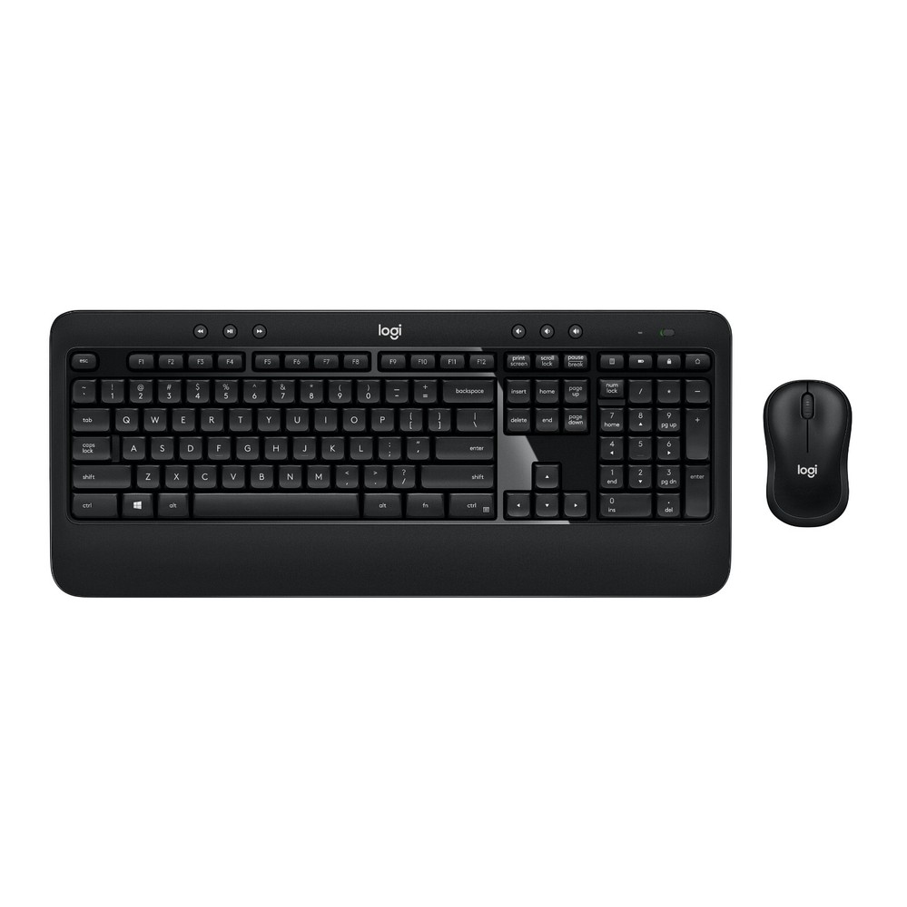 Logitech Advanced Combo Wireless Keyboard and Mouse, Black