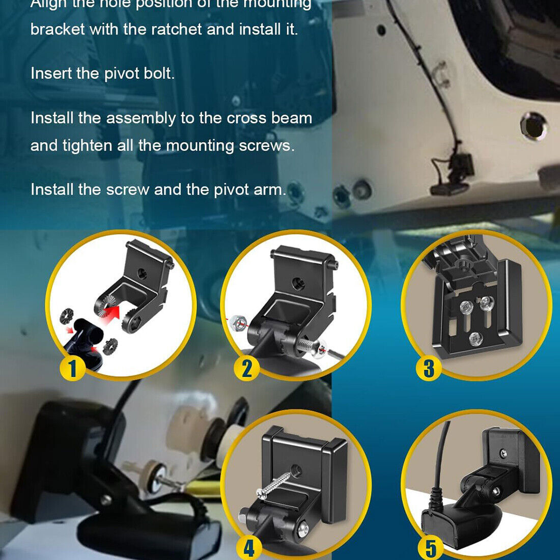 For Humminbird 740093-1 Transducer Mount MHX XNT Hardware Transom Mount Bracket
