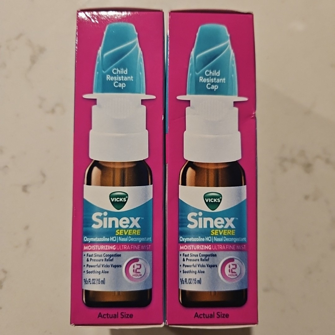 Vicks Sinex Severe Moisturizing Ultra Fine Mist Nasal Spray 265 Sprays X2