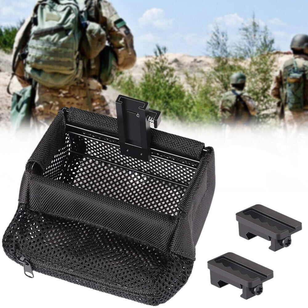 Universal Brass Shell Catcher Net with Picatinny Rail Mount Heat Resistant Mesh