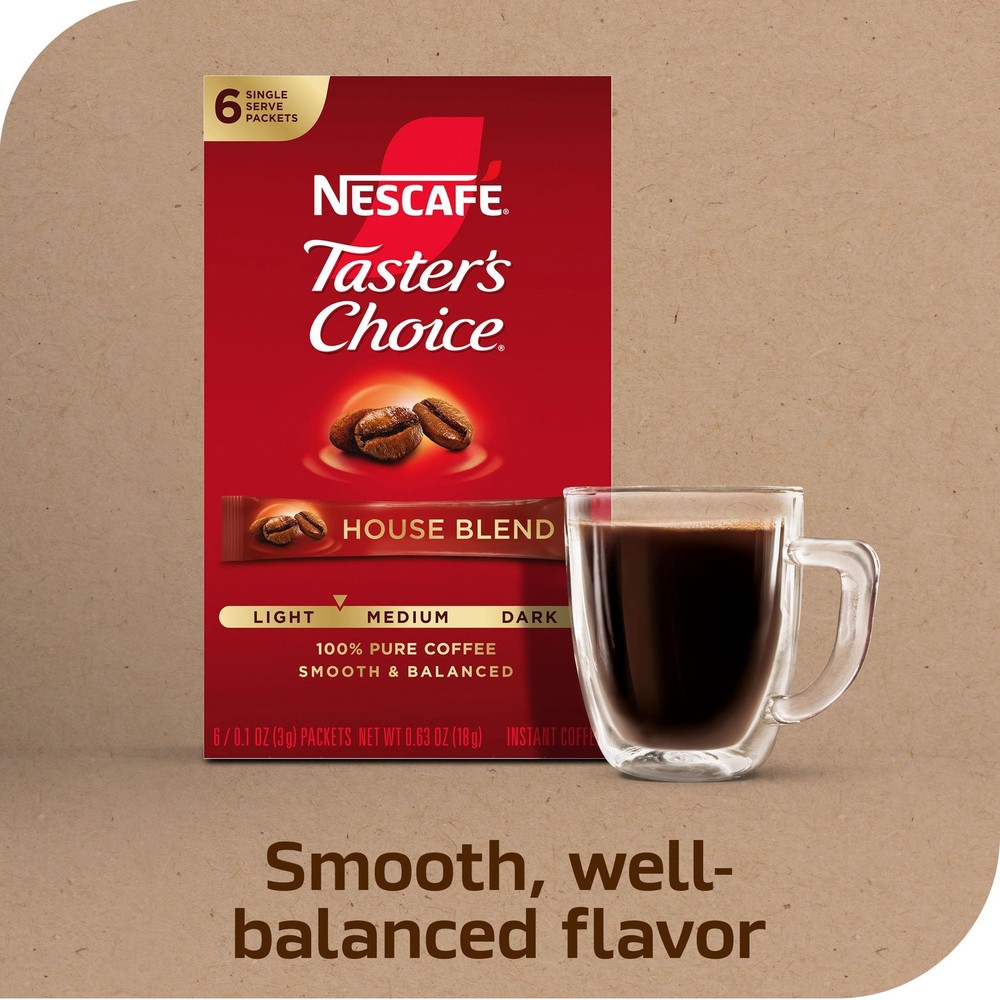 NESCAFÉ Taster's Choice, Instant Coffee Packets, Light Medium Roast Coffee, H...