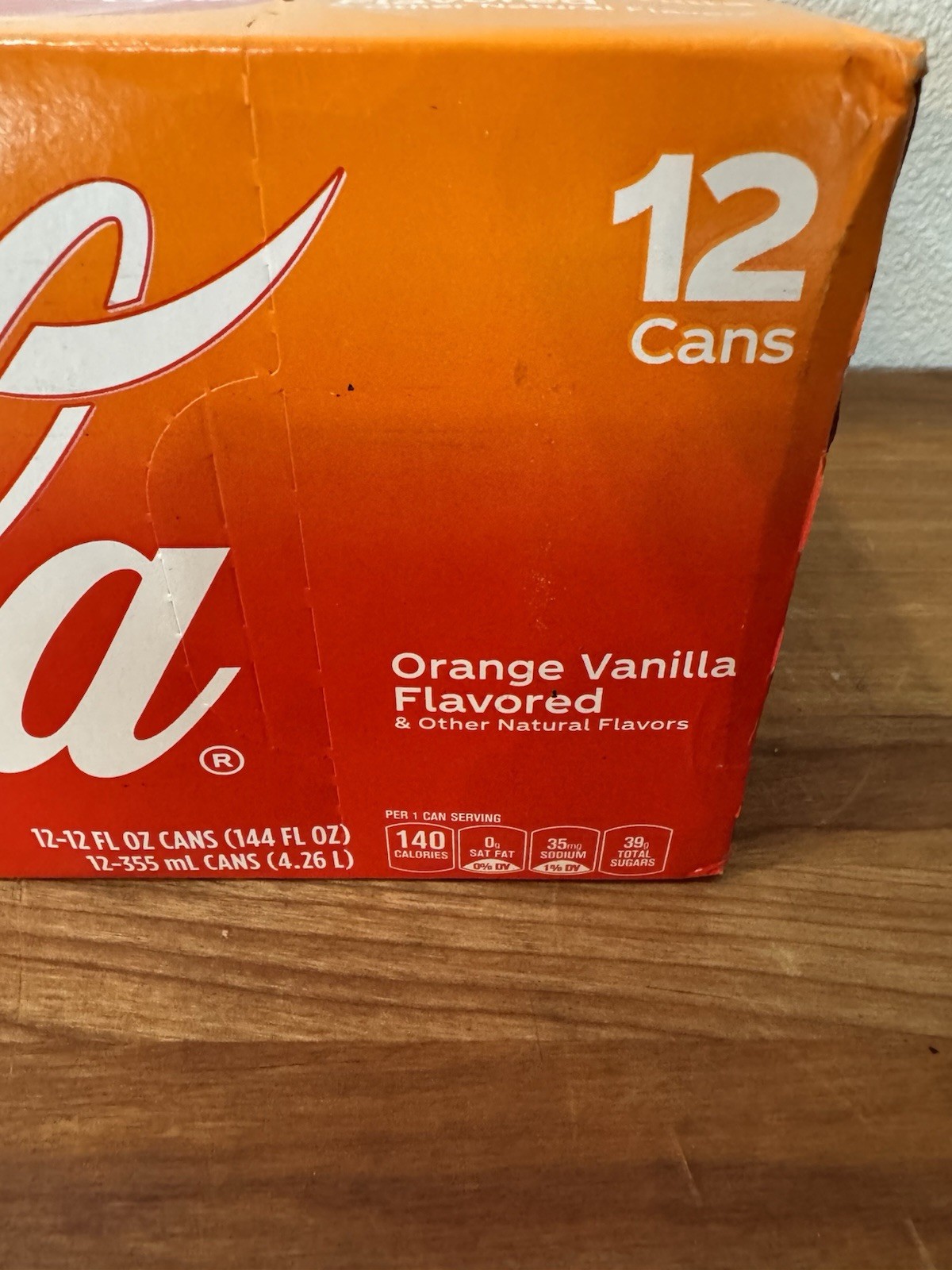 Coca-Cola ORANGE VANILLA 12 Pack 12oz Cans USA fridgepack Regular. New