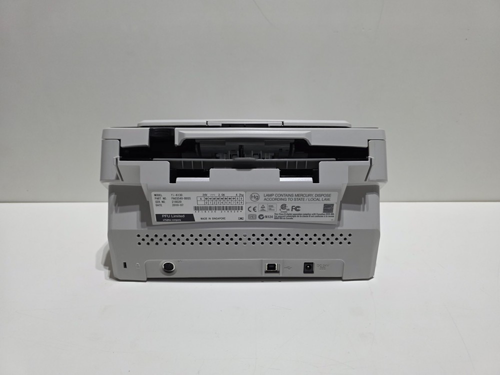 Fujitsu fi-6130 Document & Image Duplex Scanner with Power Supply & USB Cable.