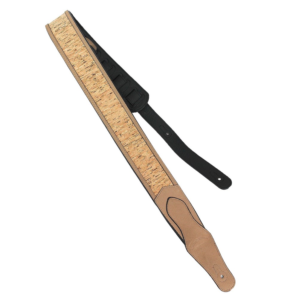 Walker & Williams W-02 Natural Cork & Leather Guitar Strap