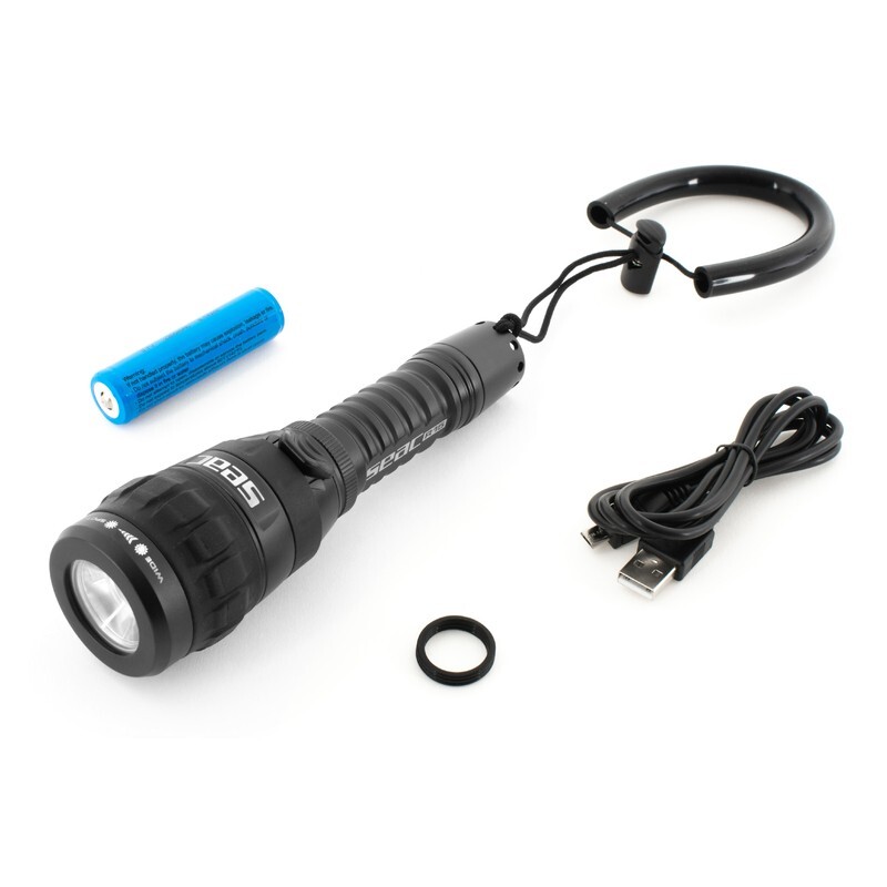 SEAC R15 LIGHT CHARCOL GRAY LED FLASHLIGHT LITHIUM BATTERY