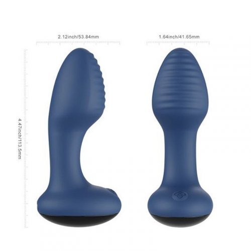 Frenzy Pressure Sensing App Compatible Rotating Butt Plug - Blue