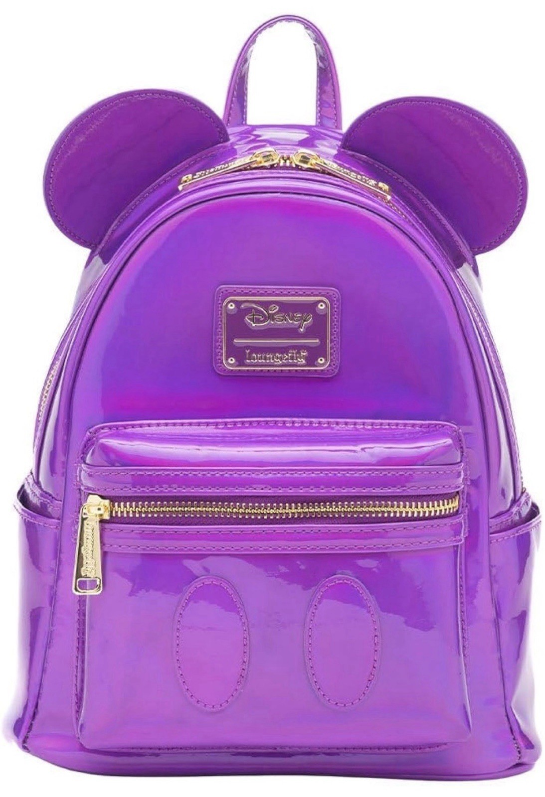 Loungefly Disney Mickey Mouse Holographic Amethyst Mini Backpack NWT