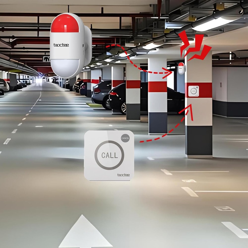 Panic Button Alarm for House Remote Control Strobe Siren System Sound...