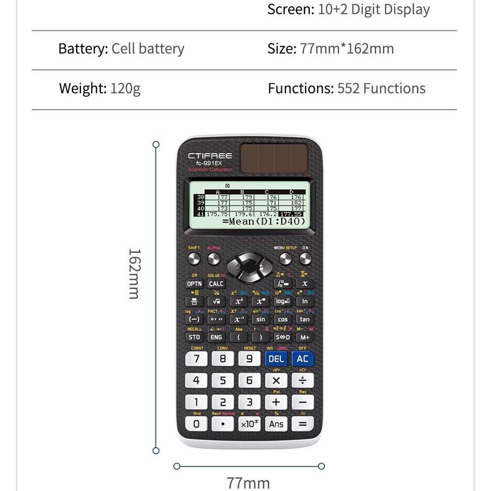 Fx-991ex Class wiz Advanced Engineering Scientific Calculator-552 Function NEW
