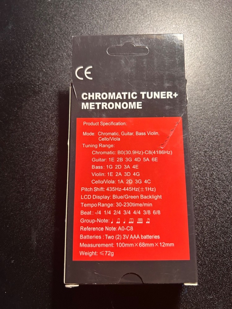 Cecilio Chromatic Tuner+ Metronome All in One, 92D