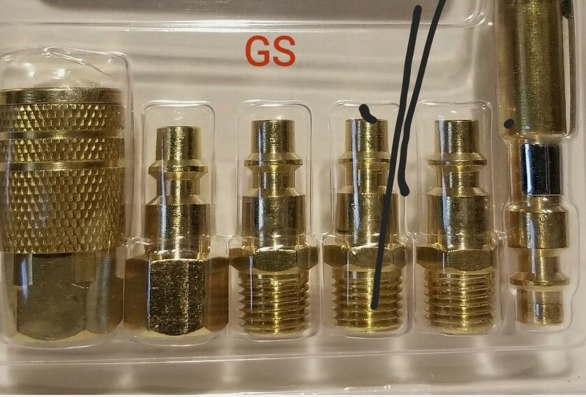 6pc Brass Coupler Set with Solid Brass Adjustable Pocket Air Blow Gun #TAIC2940