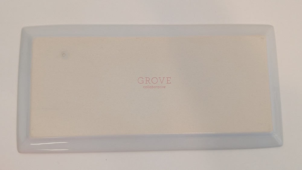 Grove Collaborative Tray Pomegranate Rectangular Stoneware Side Tray 10 X 5