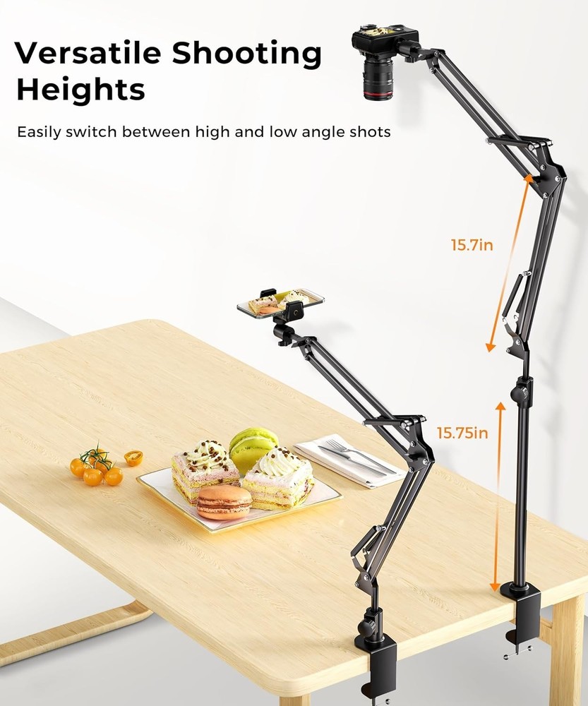 Foldable & Rotatable Camera Mount for Photography & TikTok Live Streaming