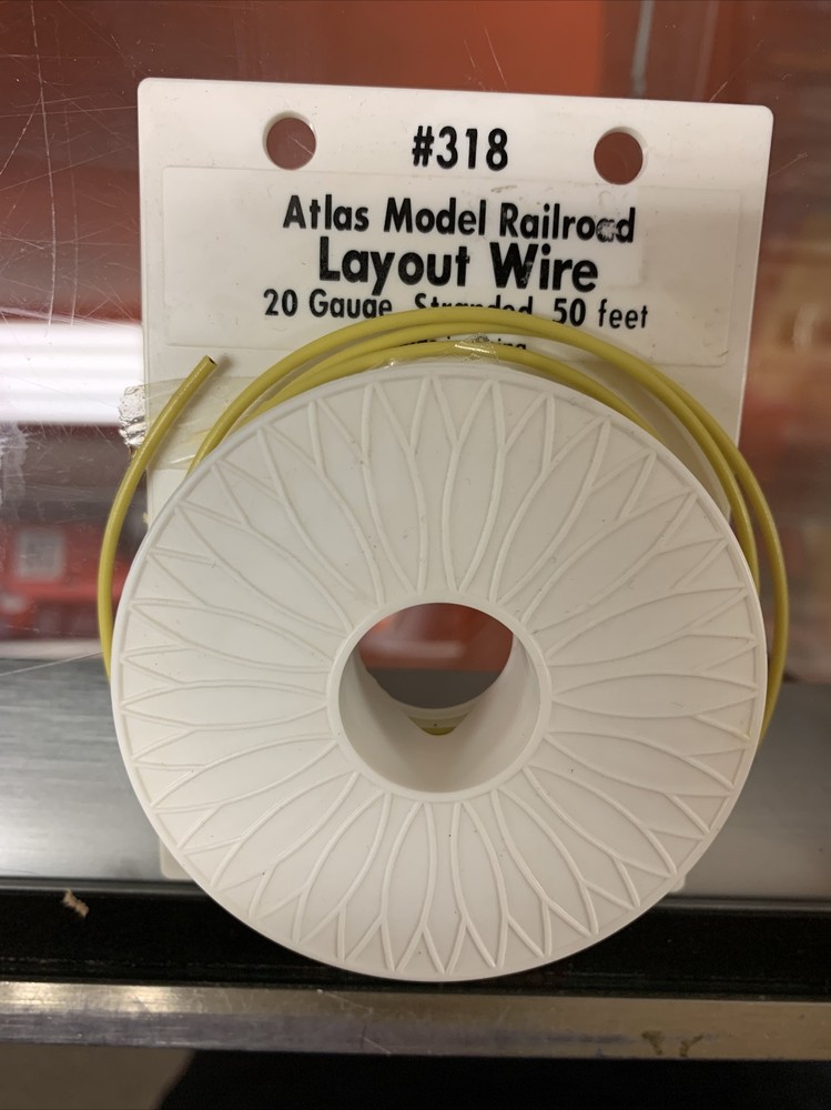 Atlas #318 Layout Wire, 20 Gauge Stranded, 50 Ft., Yellow •