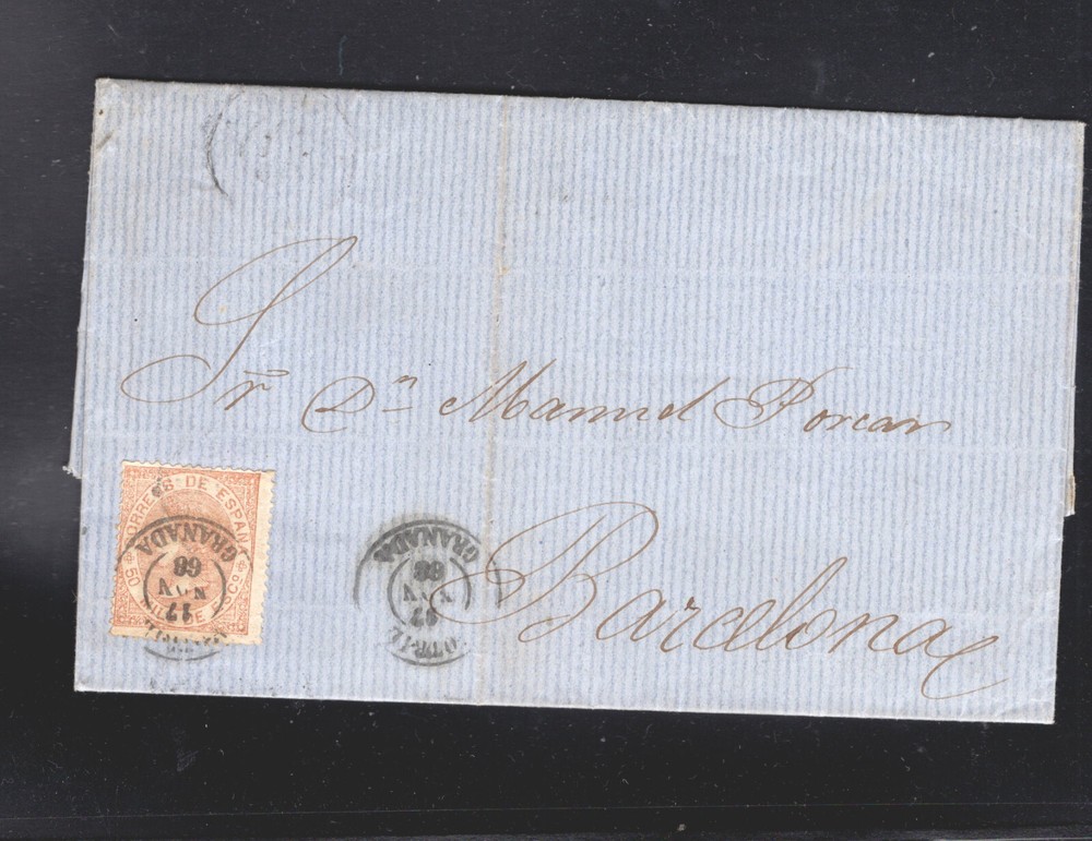 Spain  nice  folded  letter  1868