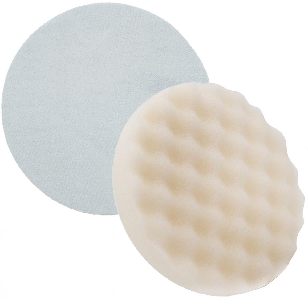 8 Inch Highest-performing Waffle Foam Pad Polishing Buffing Pad Hook & Loop 2PCS