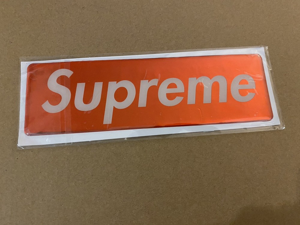 Supreme Plastic Box Logo Sticker FW17 Red