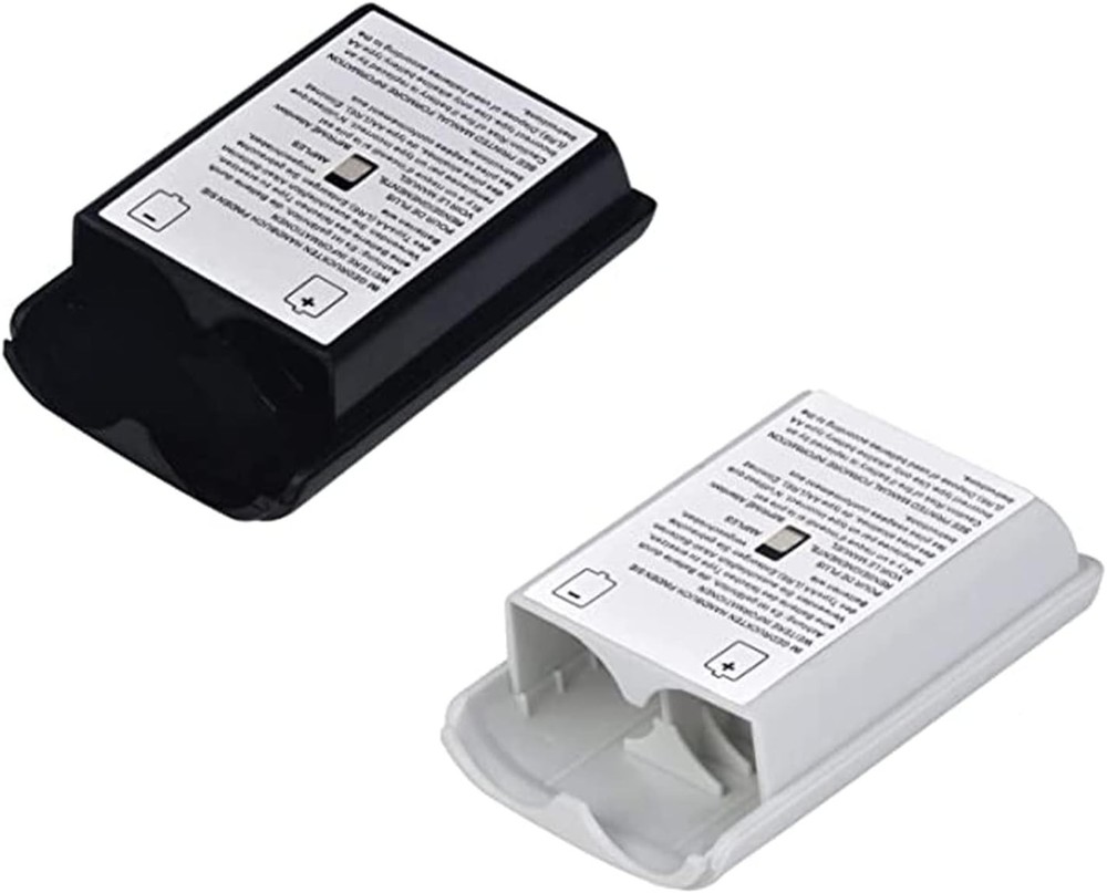 Renew Your Xbox 360 Controller with 2 Pack Replacement Battery Covers, Black ...