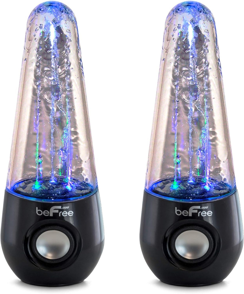 Bluetooth LED Dancing Water Multimedia Speakers in Black, (Bfs-Shelf Speaker)