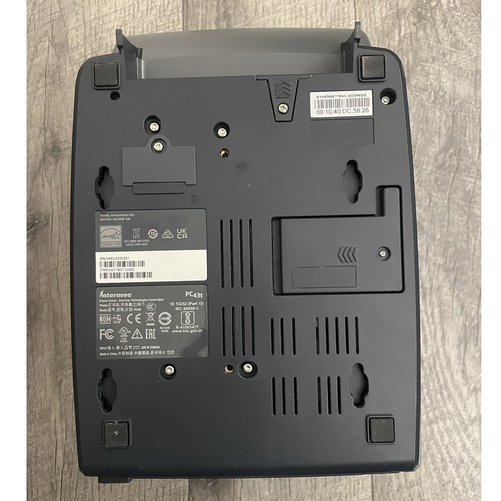 Intermec PC43t Thermal Transfer Desktop Barcode Label Printer w/ AC Adapter