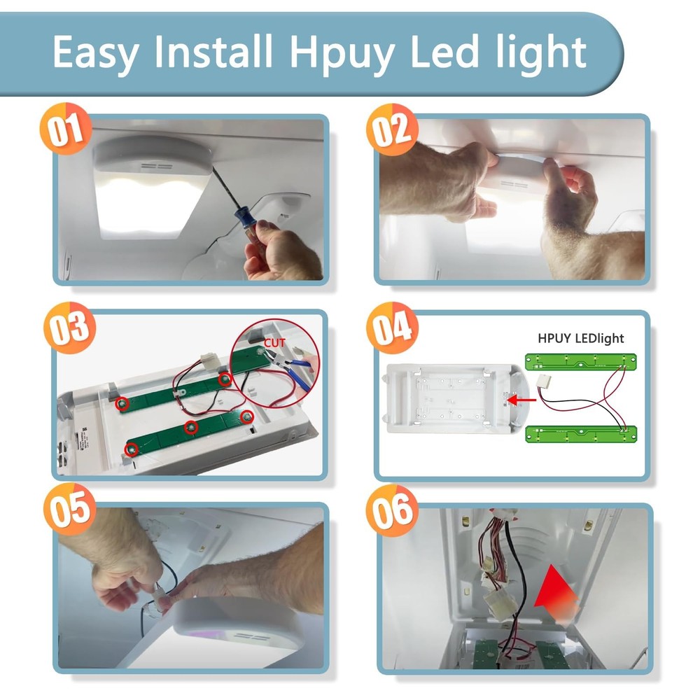Whirlpool Refrigerator LED Light Replacement Compatible with WRX735SDHZ