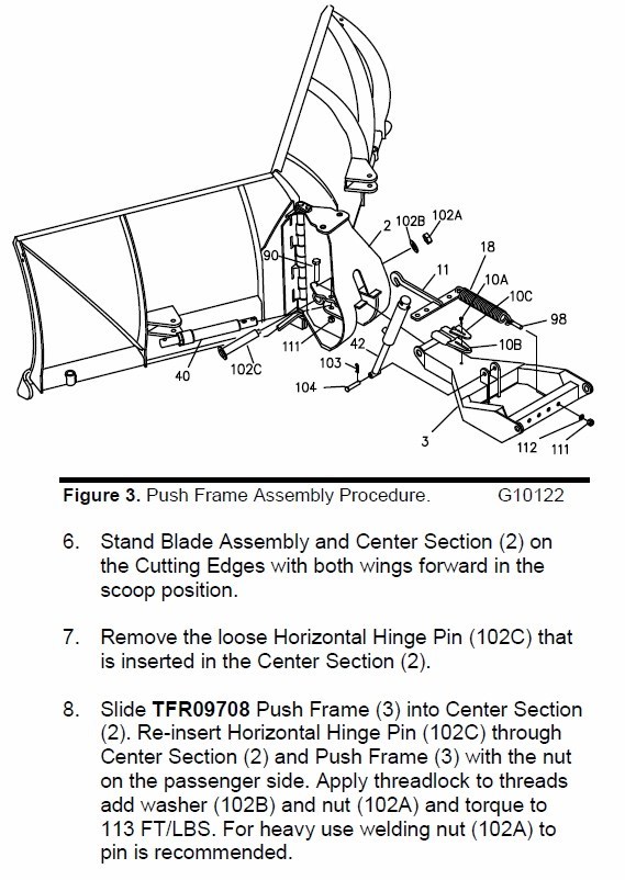 BOSS SNOW PLOW V PLOW HORIZONTAL THREADED HINGE PIN MSC09649 MSC04250