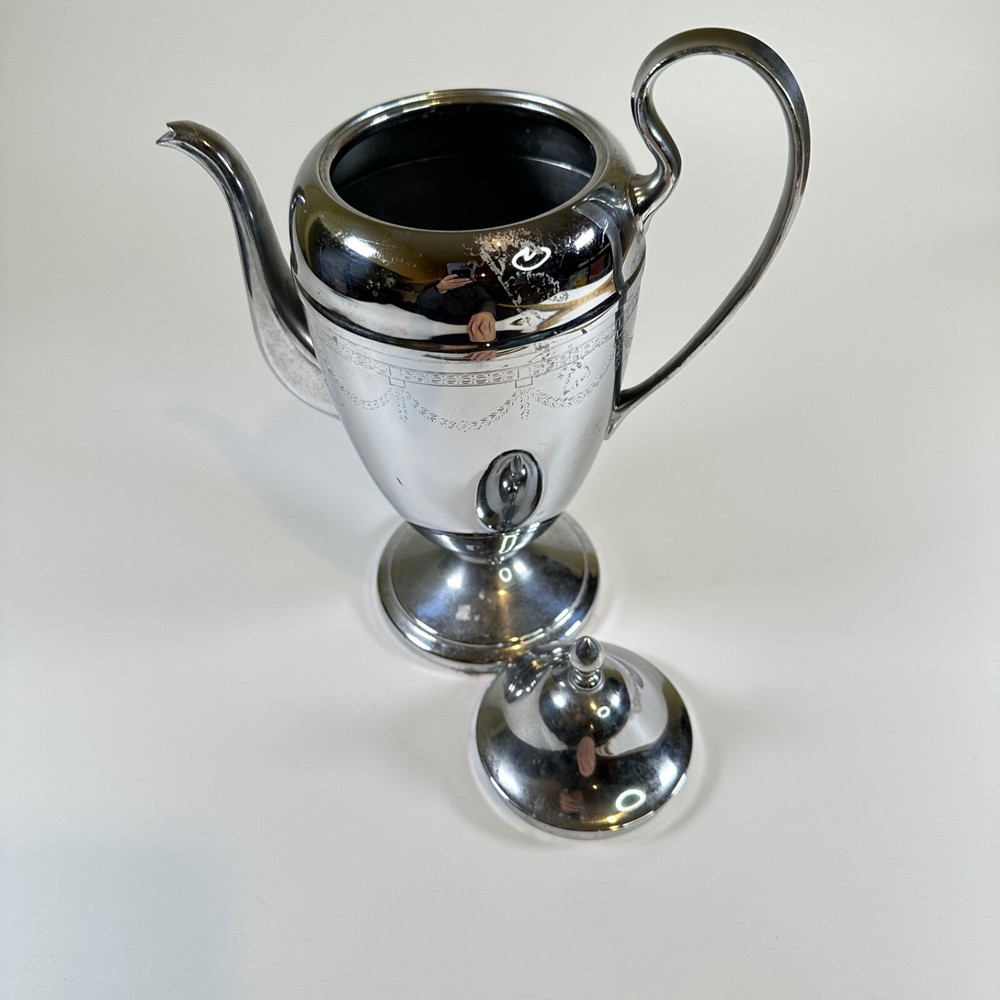 Farberware Teapot with Cream and Sugar Holders Vintage