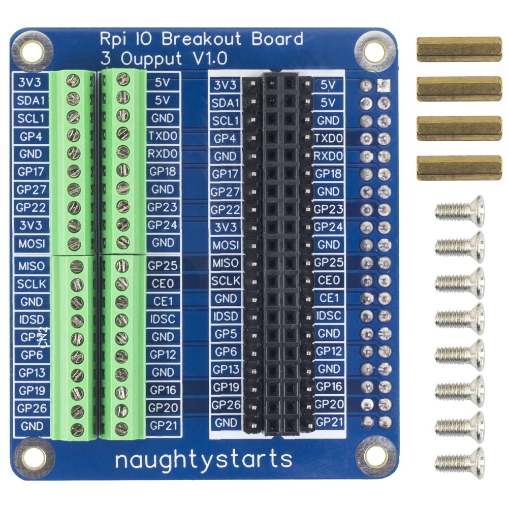 GPIO Super Breakout Board for Raspberry Pi 3 Types Output Terminal Blocks