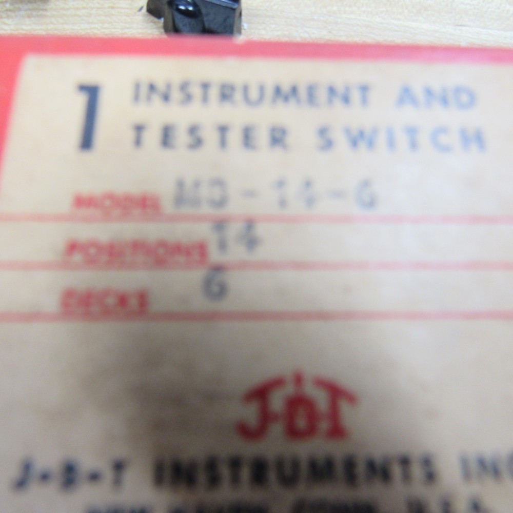 SWITCH 6 POLE 14 THROW Rotary Switch JBT Instruments MS-14-6