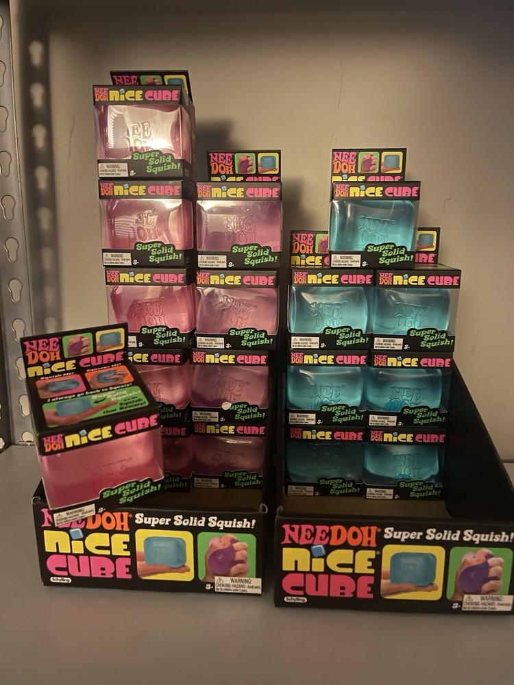 brand new needoh nice cube super  solid squish pink
