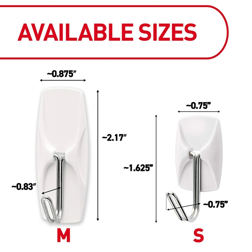 Command Small Wire Toggle Hooks, 32 Count, and 48 Strips, Damage Free Hanging Wa