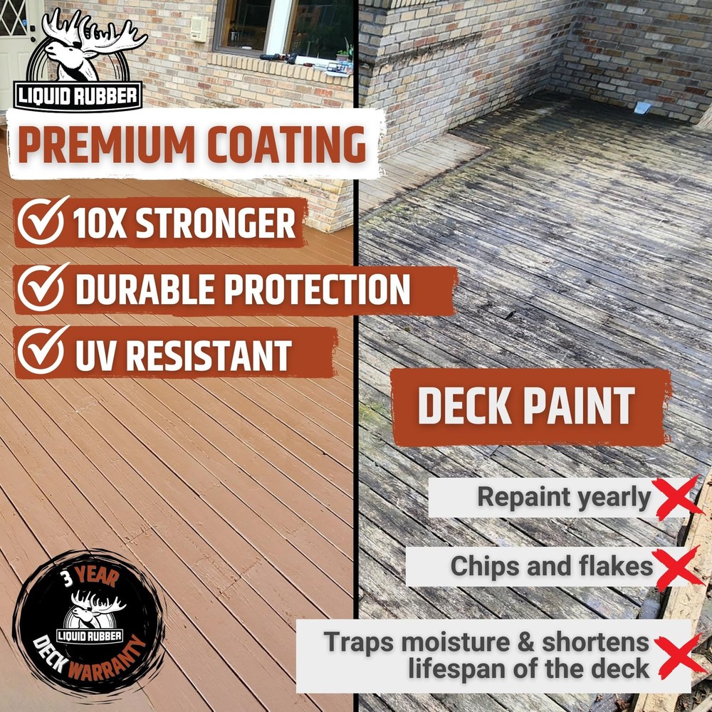 Liquid Rubber Polyurethane Deck Coating – 10X Stronger Than Traditional De