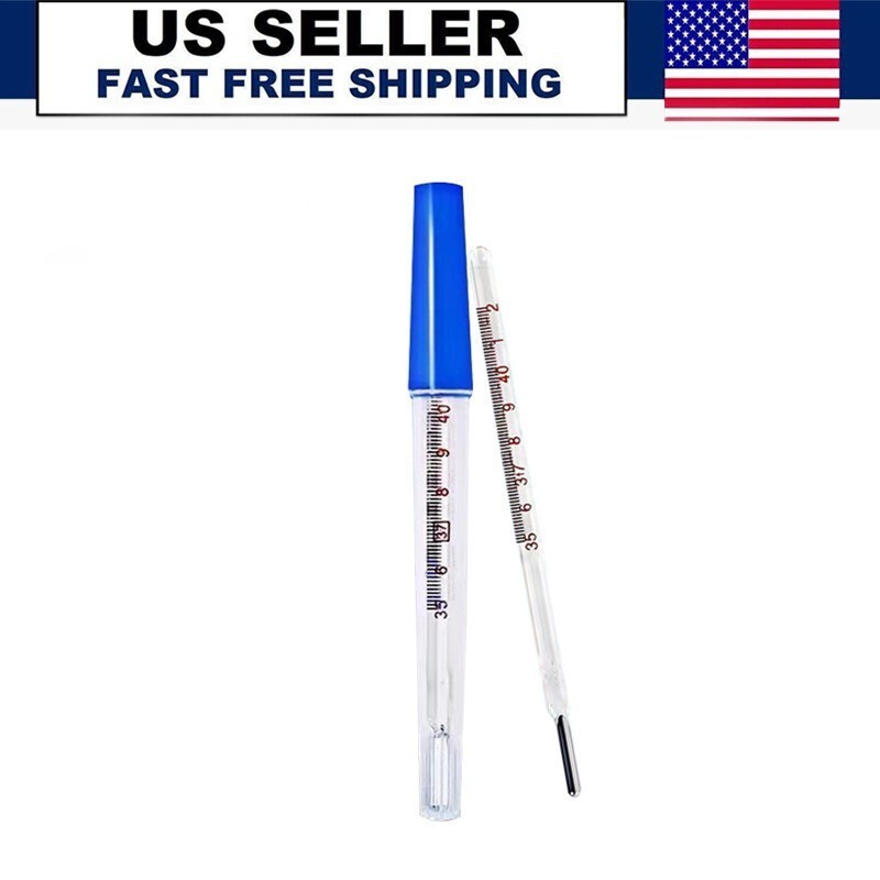 Oral Glass Thermometer USA Made Celsius Fast Reading for Adults Durable