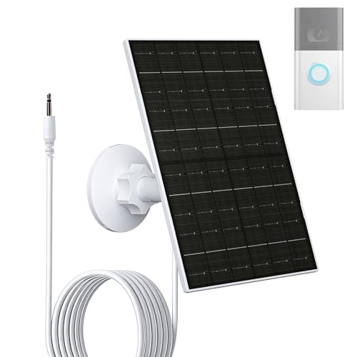 Doorbell Solar Panel Charger, 7W Solar Panel Compatible with Ring Video