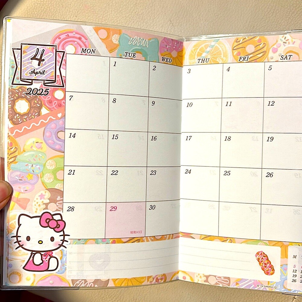 Hello Kitty x Dear Daniel 2025 Schedule Calendar NEW