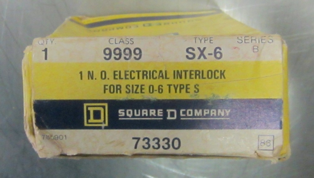Square D - Electrical Interlock Type SX-6 #73330 NIB