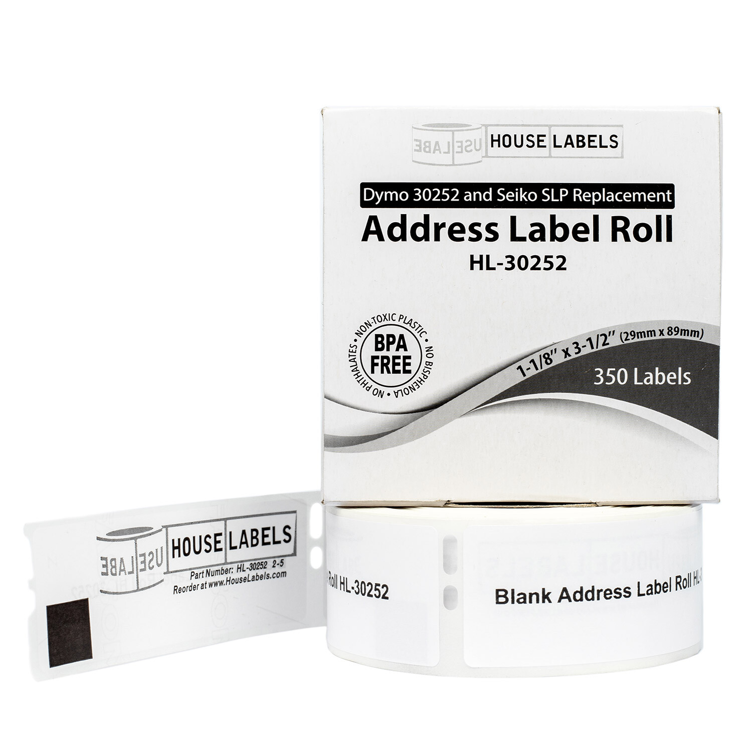 DYMO 30252 Direct Thermal Address Labels (1-1/8" x 3-1/2") - (24) Rolls of 350