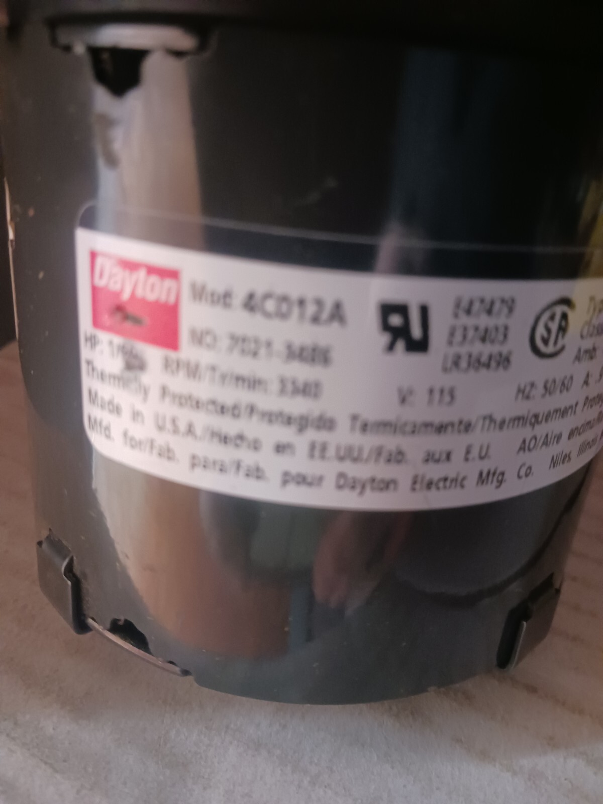 Centrifugal Blower 115 Volts Fasco # B30 Dayton 4C012, 1TDN5, 7021-3486