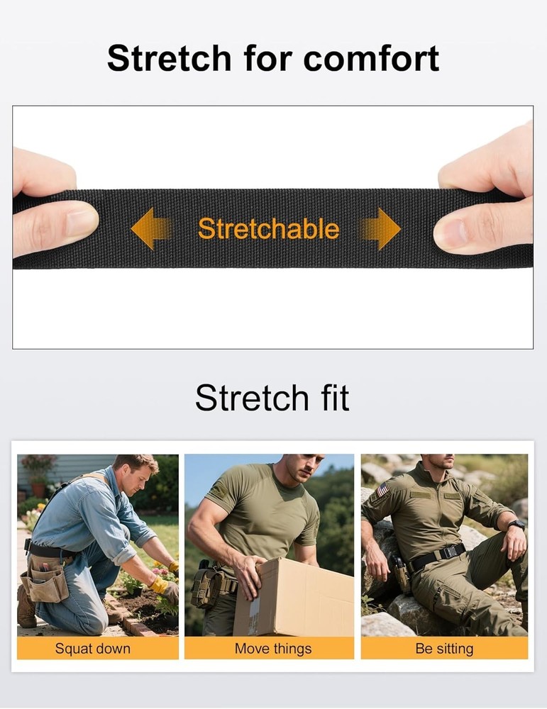 Tactical Belt with Quick Release Buckle