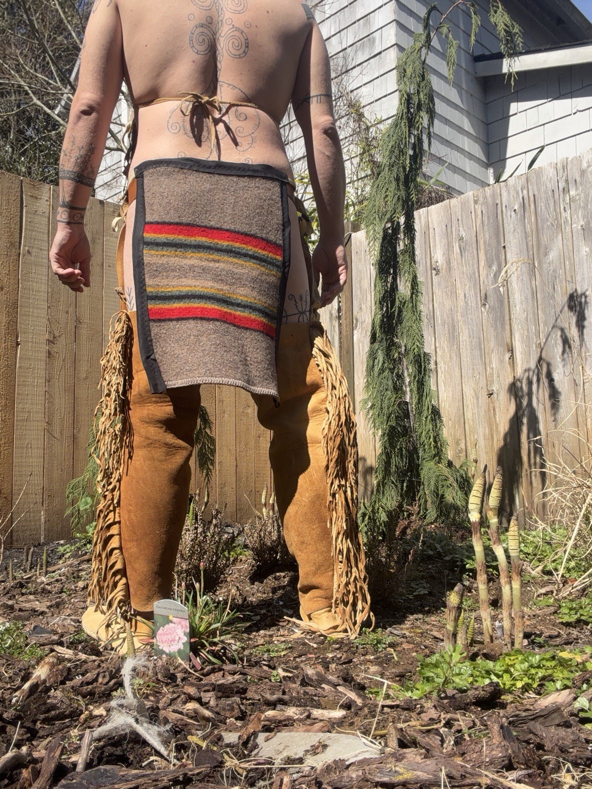 Wool loincloth native american made Stroud Cloth reenactor breechclout