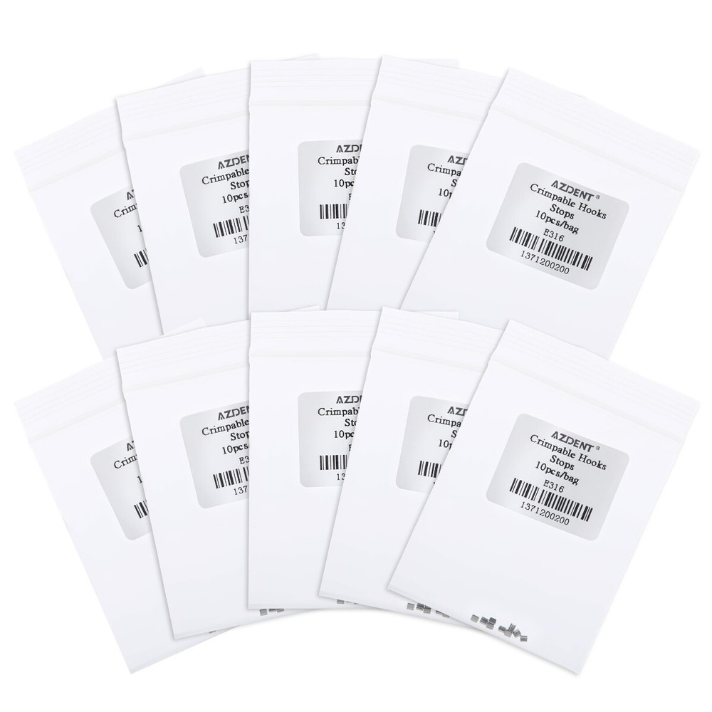 AZDENT Dental Orthodontic Crimpable Hooks Stops Type 10pcs/pack