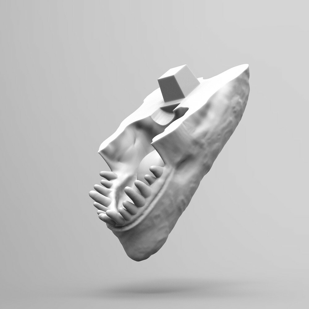 Alien Xenomorph With Hatched Eggs Diorama 3D print model