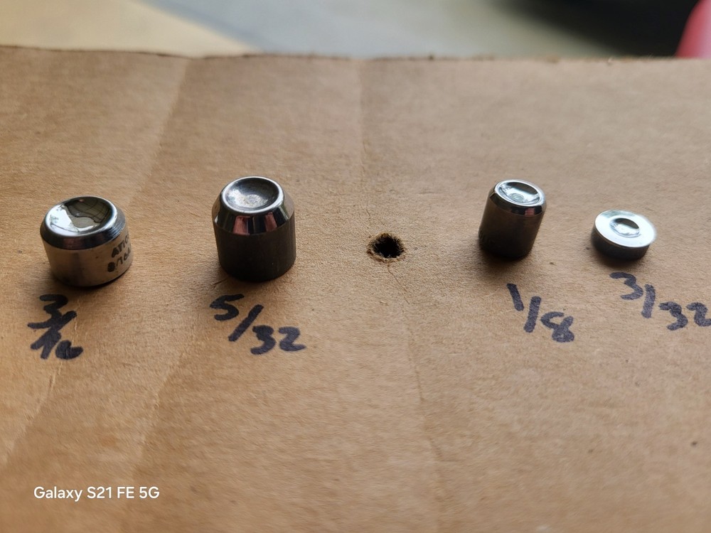 4 PC Rivet squeezer Set button head