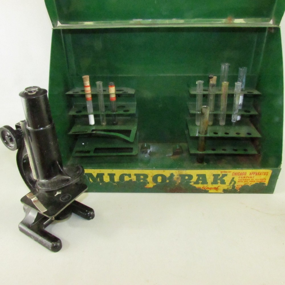 RARE VINTAGE MILVAY NO.508 MICRO-PAK MICROSCOPE EXPERIMENT SET