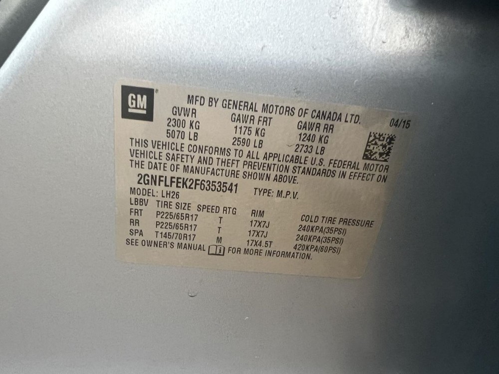 Steering Column Floor Shift Fits 10-17 EQUINOX 206023