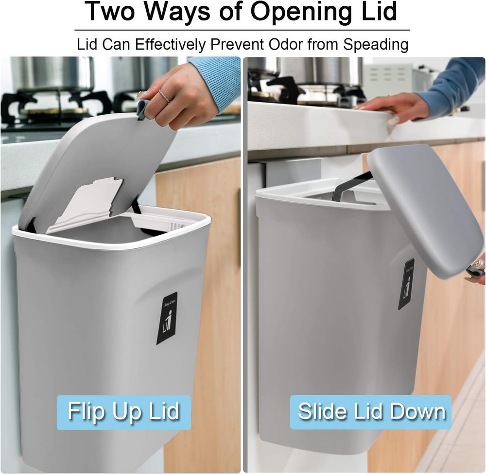 Versatile 2.4 Gallon Kitchen Compost Bin - Effortless, Odorless Waste Management